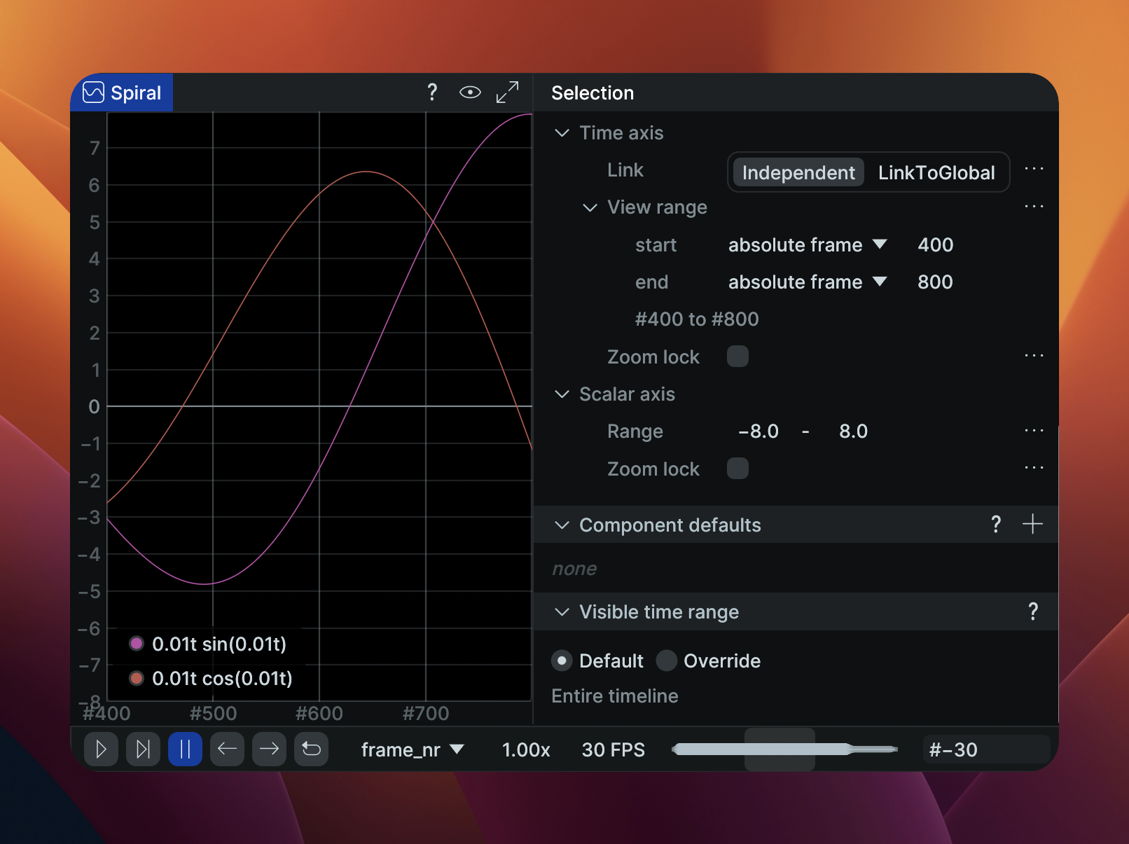 time series view blueprint example