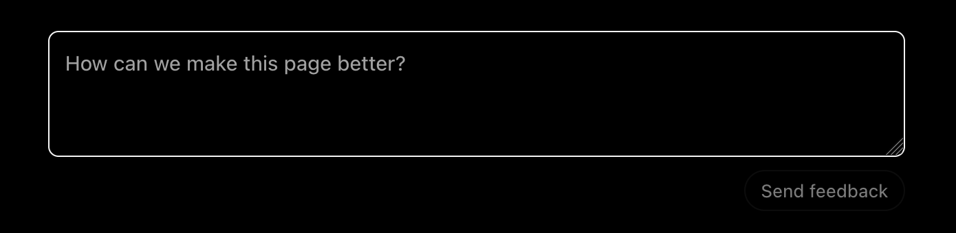 feedback form