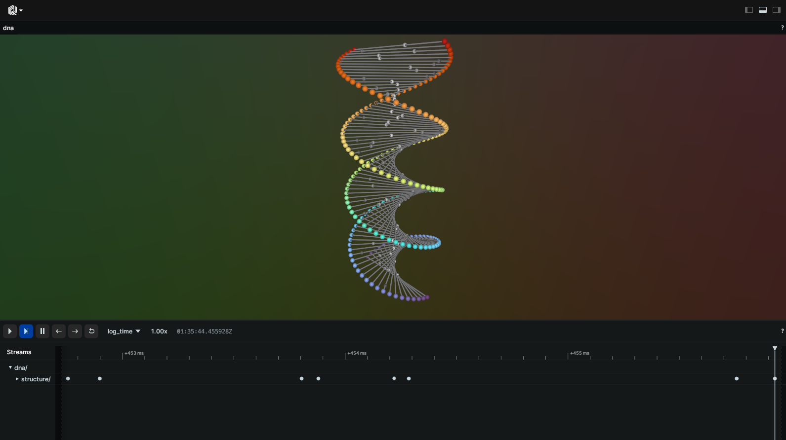 screenshot of the beads with the timeline