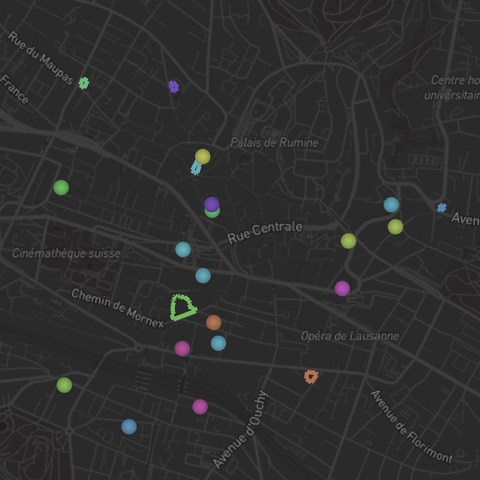 Screenshot of the Rerun viewer demoing the $OpenStreetMap data example